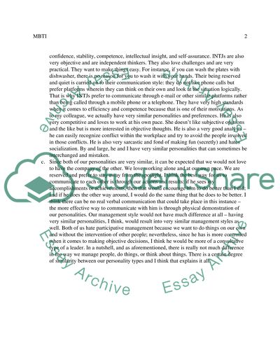 Intuition, Sensing, Thinking, and Perception Type