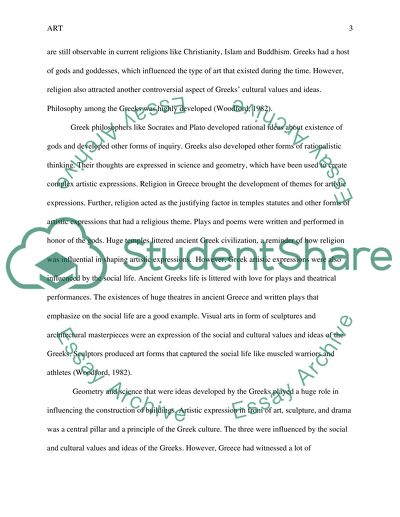 Socio-Cultural Values and Ideas in Artistic Expression