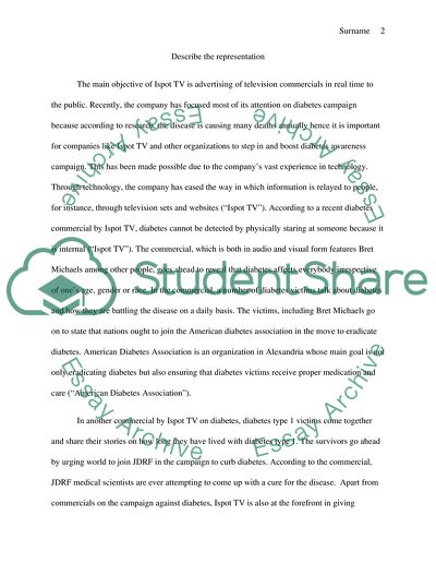 Ispot TV Representation on Diabetes