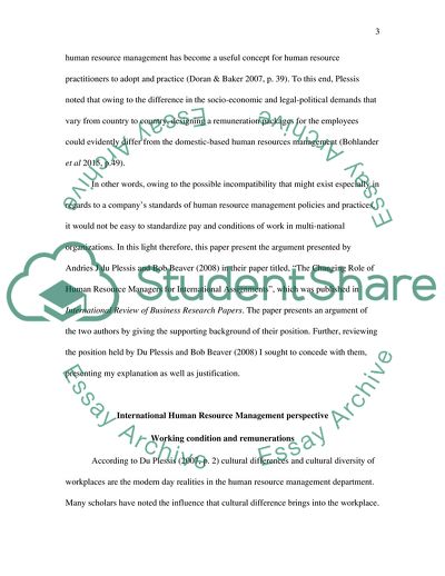 Pay and Conditions of Work Should Not Be Standardized in Multi-National Companies