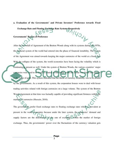 Governments and Private Investors Reason of Preference