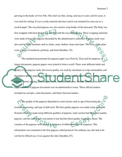 The History of Hieratic Papyrus