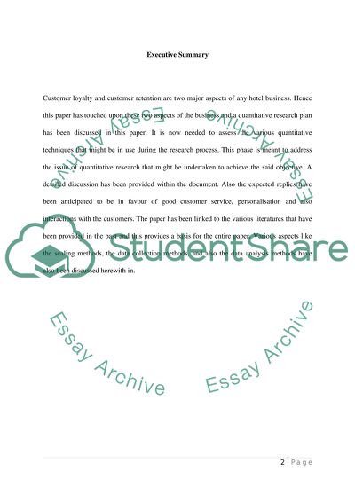 Customer Loyalty and Retention