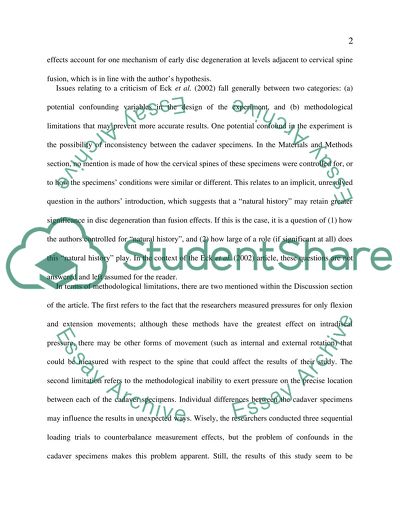 Biomechanics of the Spine