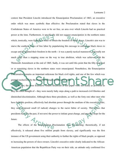 African Americans and the Executive Power