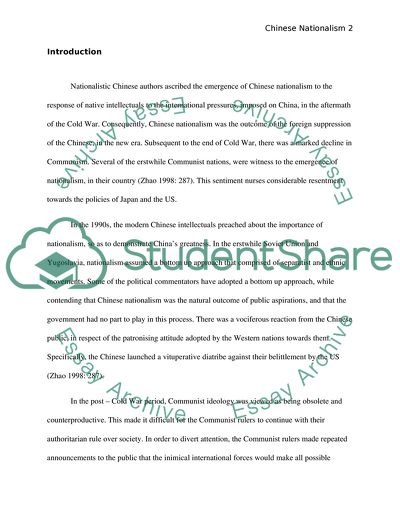 The Chinese Regime and Nationalism