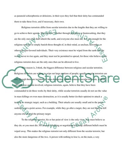 Religious terrorists