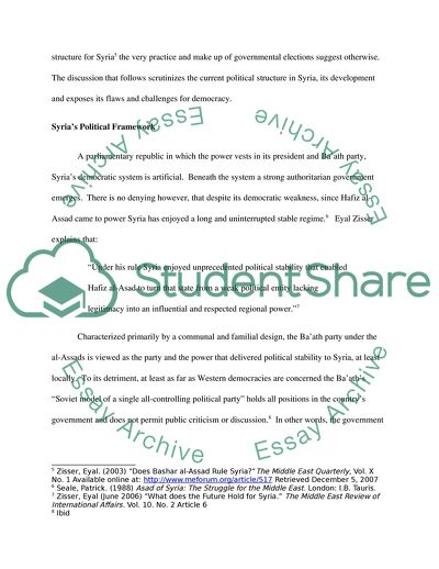 Syrias One-sided Democratic Elections
