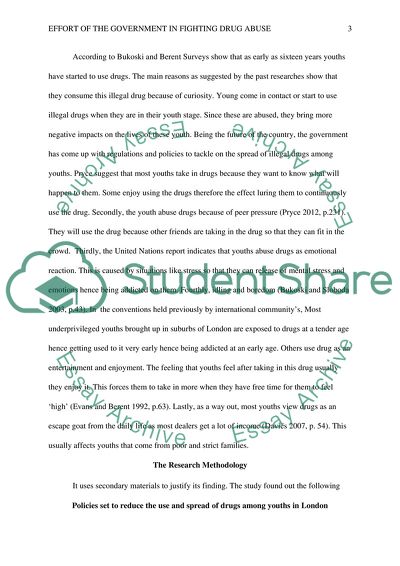 Efforts of the Government in Fighting Drug Abuse