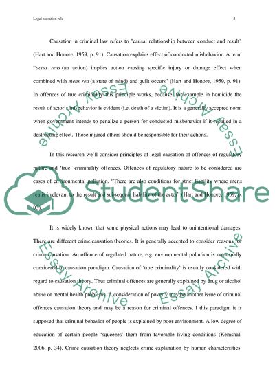 Legal Causation Rule