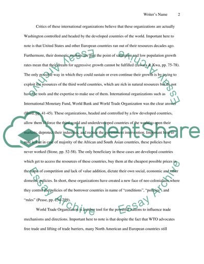 Global Organizations and Nation States