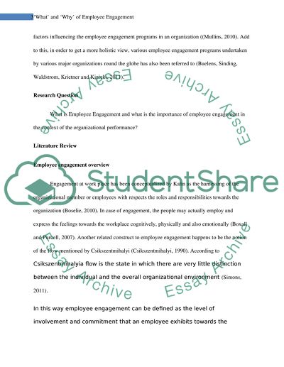 What and Why of Employee Engagement