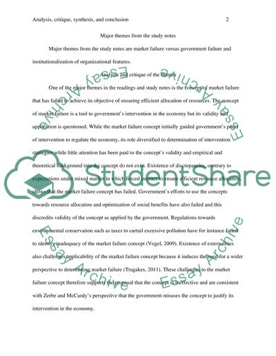 Market Failure Concept, Institutionalization, and Networking