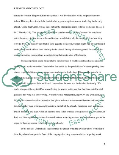 Role of women in Christian Leadership