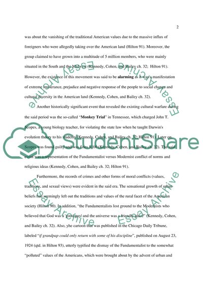 The Urban-Rural Culture Wars of the 1920s and the Issues over Which They Were Fought