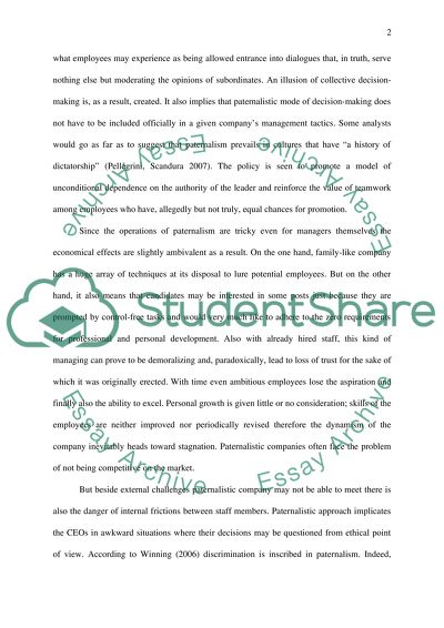 Paternalistic decisionmaking