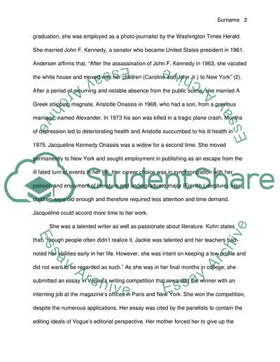 Jacqueline Kennedy as a Writer