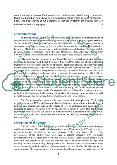 E-Diplomacy Benefits and Theories