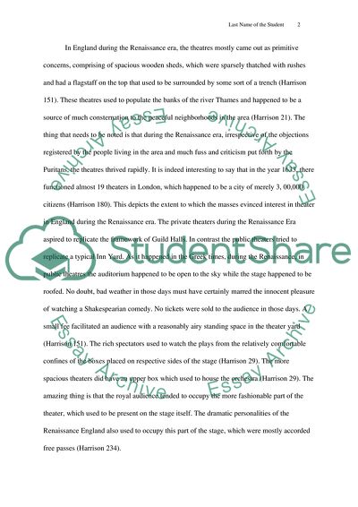 Renaissance Era Theatre Techniques