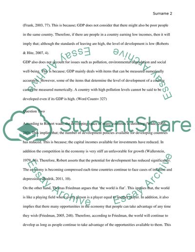 Development and Globalization of the Country