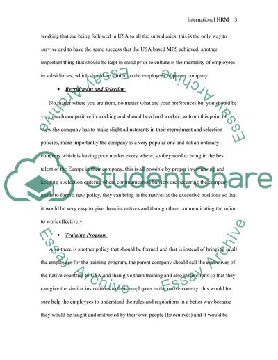 International Human Resoerce Managmanet