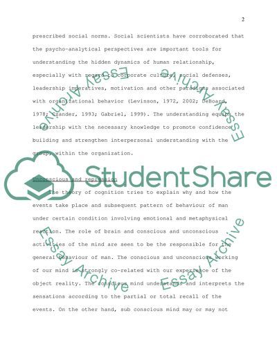 Psychological Perspectives on Organisation