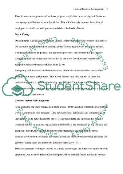 Stress Levels at Work in Canada