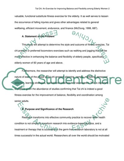 The Advantages of Physical Activity for Tai Chi Older Adults and for Elderly Women