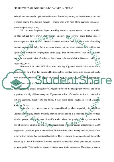 Cigarette Smoking Should Be Banned in Public