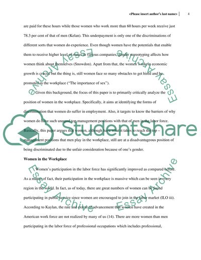 Women in the work place