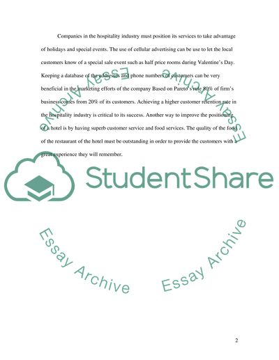 Hospitality marketing