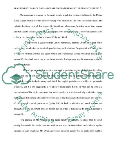 Alan Keyes vs Barack Obama Debate on the Death Penalty