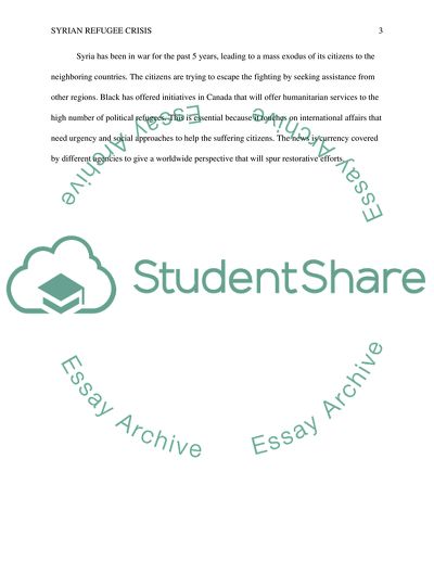 Syrian Refugee Crisis