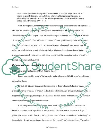 Carl Rogers Self-Actualization Personality Theory