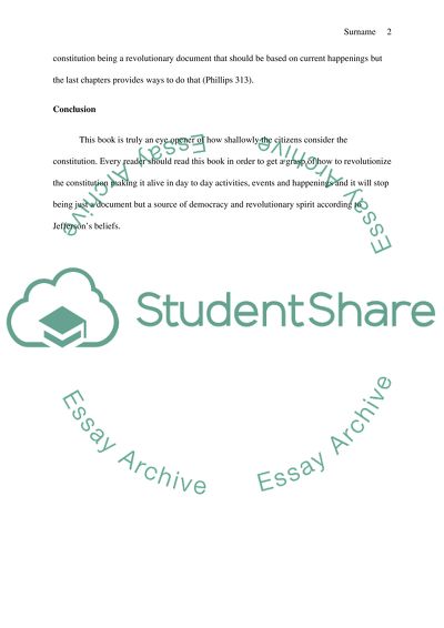 Constitution Caf: Jeffersons Brew for a True Revolution by Christopher Phillips