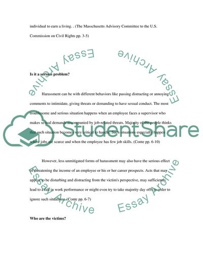 Harassment: Threats or Demanding to Have Sexual Conduct