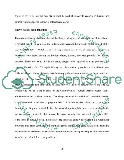 The Effectiveness of the Sling in Hunting and Combat