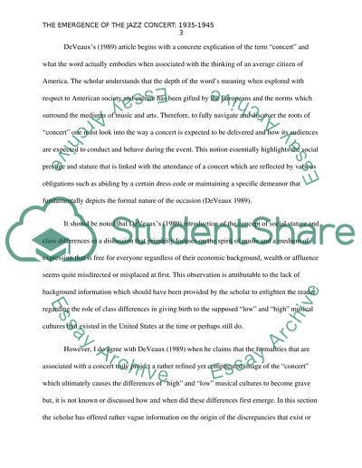 The Emergence of the Jazz Concert: 1935-1945