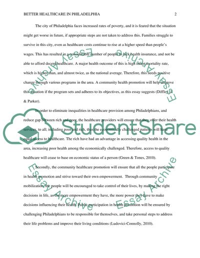 Better Health Care in Poverty Level Philadelphians