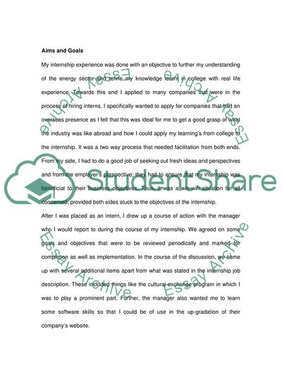 Internship in Energy Sector: The Learnings