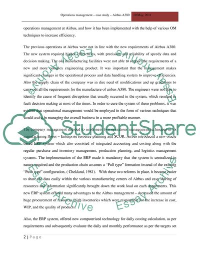 Management of Airbus Company