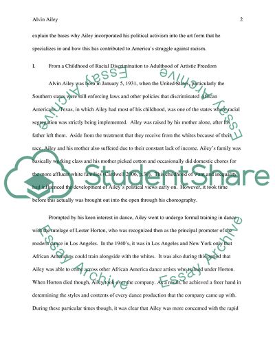 Alvin Aileys Polotics in the Art of Dance