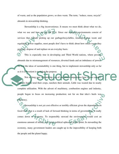 More stewardship is needed