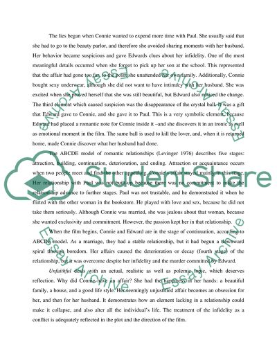 View the film: UNFAITHFUL, starring Richard Gere and Diane Lane