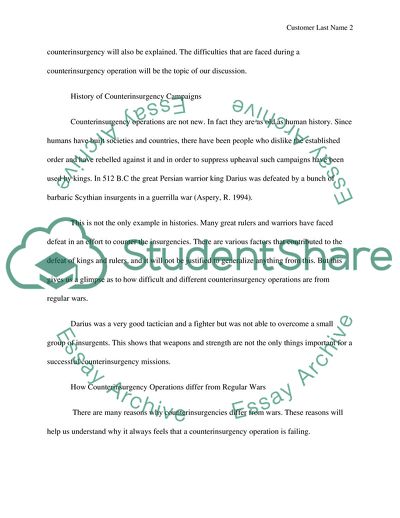 How Counterinsurgency Operations Differ from Regular Wars