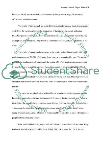 Insurance Fraud: Expert Review