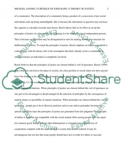 Essay on rawls justice as fairness