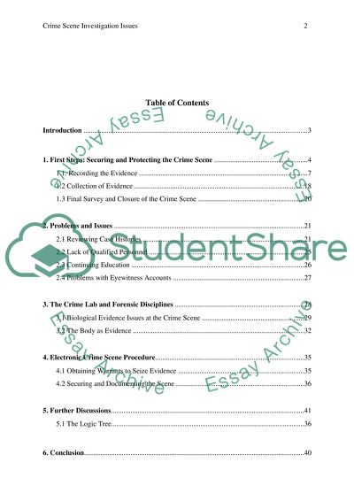 Crime Scene Investigations and Death Investigations