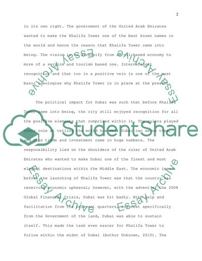 The Peculiarities of Khalifa Tower Skyscraper in Dubai