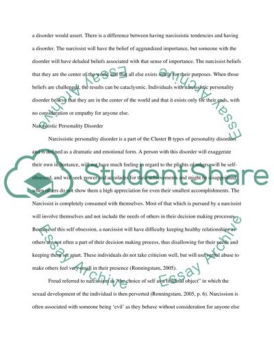 Causes and Description of Narcissistic Personality Disorder